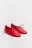 Туфли из искусственной на шнуровке - цвет красный - 8