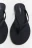 Сабо-вьетнамки матовые на плоской подошве - цвет черный - 2