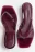 Сабо-вьетнамки прозрачные с квадратным носом на каблуке - цвет бордовый - 3