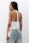 Топ-халтер облегающий на завязках - цвет белый - 3