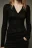 Лонгслив приталенный в рубчик - цвет черный - 6