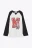 Лонгслив свободный с принтом и контрастными рукавами - цвет черный - 7