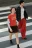 Юбка прямая мини пушистая - цвет коричневый - 1