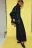 Платье-майка макси облегающее с сетчатой юбкой - цвет черный - 2