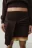 Юбка-трапеция мини вязаная с завязанными рукавами - цвет коричневый - 5