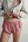Шорты домашние короткие с принтом - цвет красный - 1