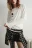 Лонгслив свободный с открытыми плечами - цвет белый - 2