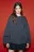 Худи оверсайз с капюшоном - цвет серый - 2
