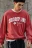 Свитшот вареный с принтом - цвет красный - 1