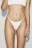Трусы-стринги бесшовные в рубчик со средней посадкой - цвет белый - 3