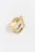 Кольцо несмыкающееся золотистое абстрактное - цвет желтый - 2
