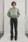 Худи на молнии оверсайз с капюшоном и принтом - цвет коричневый - 5