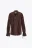 Блузка шифоновая с кружевом - цвет коричневый - 1