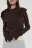 Джемпер вязаный с объемным воротником - цвет коричневый - 1