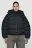 Куртка оверсайз стеганая с капюшоном утепленная - цвет черный - 2