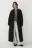 Пальто драповое с шерстью и поясом - цвет черный - 5