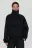 Полупальто драповое с азиатскими застежками и поясом - цвет синий - 3