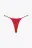 Трусы-стринги ажурные со средней посадкой - цвет красный - 5