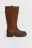 Сапоги высокие на платформе из натуральной замши - цвет коричневый - 2