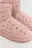 Ботинки-угги из натуральной замши с шипами - цвет розовый - 3