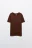 Футболка короткая базовая из хлопка - цвет коричневый - 1