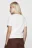 Футболка короткая базовая из хлопка - цвет белый - 4