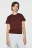 Футболка короткая базовая из хлопка - цвет коричневый - 2