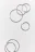 Набор серег-колец гладких (3 пары) - цвет серый - 2