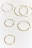 Набор серег-колец (3 пары) - цвет желтый - 1