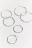 Набор серег-колец (3 пары) - цвет серый - 1
