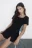 Платье DianaDress мини с разрезом - цвет черный - 8