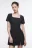 Платье DianaDress мини с разрезом - цвет черный - 2