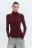 Водолазка GINA вискозная тонкой вязки - цвет бордовый - 2