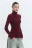 Водолазка GINA вискозная тонкой вязки - цвет бордовый - 3