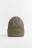 Шапка-бини вязаная в рубчик - цвет зеленый - 1
