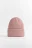Шапка-бини вязаная в рубчик - цвет розовый - 1