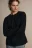 Лонгслив из хлопкового трикотажа - цвет черный - 1