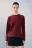 Лонгслив базовый из хлопкового трикотажа - цвет бордовый - 2