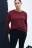 Лонгслив базовый из хлопкового трикотажа - цвет бордовый - 1