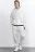 Худи свободного кроя базовая с капюшоном и карманом - цвет белый - 9
