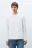 Лонгслив oversize базовый из хлопка - цвет белый - 2
