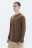 Лонгслив oversize базовый трикотажный - цвет коричневый - 2