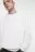 Свитшот базовый хлопковый свободного кроя - цвет белый - 2