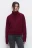 Свитер RibSweater толстой вязки с воротником - цвет бордовый - 1