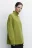 Свитер SWEATER свободный с боковыми разрезами - цвет зеленый - 3