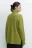 Свитер SWEATER свободный с боковыми разрезами - цвет зеленый - 4