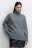 Свитер SWEATER свободный с боковыми разрезами - цвет серый - 3
