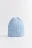 Шапка-бини вязаная в рубчик - цвет голубой - 1