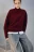 Свитер с воротником-стойкой - цвет бордовый - 1