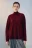 Свитер с воротником-стойкой - цвет бордовый - 2